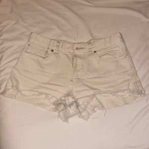 Free people off white/cream high rise shorts